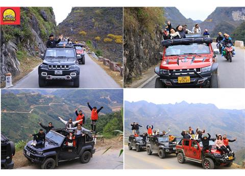2,3, 4 DAYS HA GIANG NEW MODEL OPEN AIR JEEP TOURS 